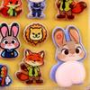 Disney Zootopia 3d Soft and Fluffy Stickers Stress Relief Squeeze Toy Stickers Decorative Account Scrapbook Phone Case