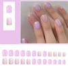 Stylish Purple Flower Press On Nail Comfort Fit Reusable Artificial Nail Quickly Application For Busy Women