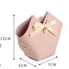 10 pezzi distribuiscono sacchetti regalo in pelle rosa, bomboniere per ospiti, mini borsetta con nastro, scatola per imballaggio di caramelle, decorazioni per feste