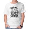 Unisex Crew Neck T-Shirt Ship Sea Ink Graphic Short Sleeve Casual Tee