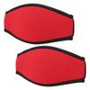 2pcs Diving Slap Mirror Strap Cover Underwater Dive Snorkeling Snorkel Cover Hair ProtectorRed