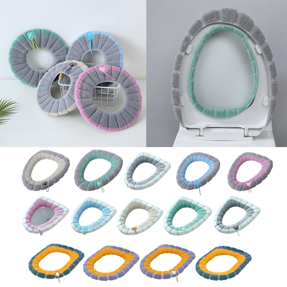 Soft Polyester Toilet Seat Cover Toilet Seat Pad Warm Seating