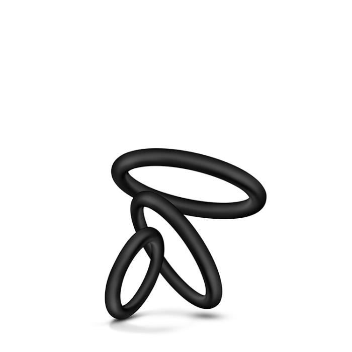 Cock Ring - Blush-Performance - VS4 - Silicone Premium - 3 Tailles - Noir