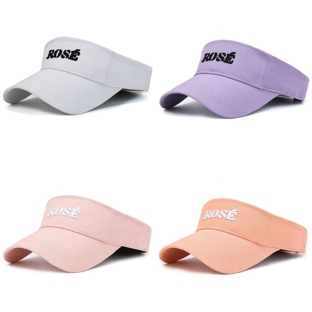 Letter Summer Rose Embroidery Baseball Cap Sporty Visor Cap Sun Gift Protection