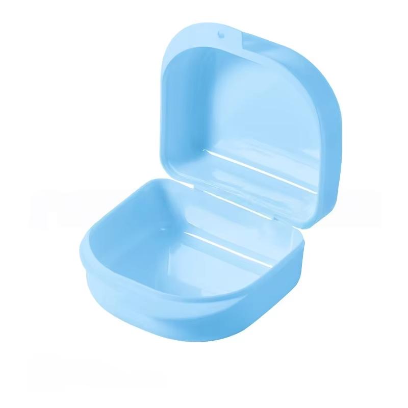 1/2/3pcs Denture Storage Box with Vent Holes Dental Orthodontic Retainer Case Guard Case Teeth Container for False Teeth