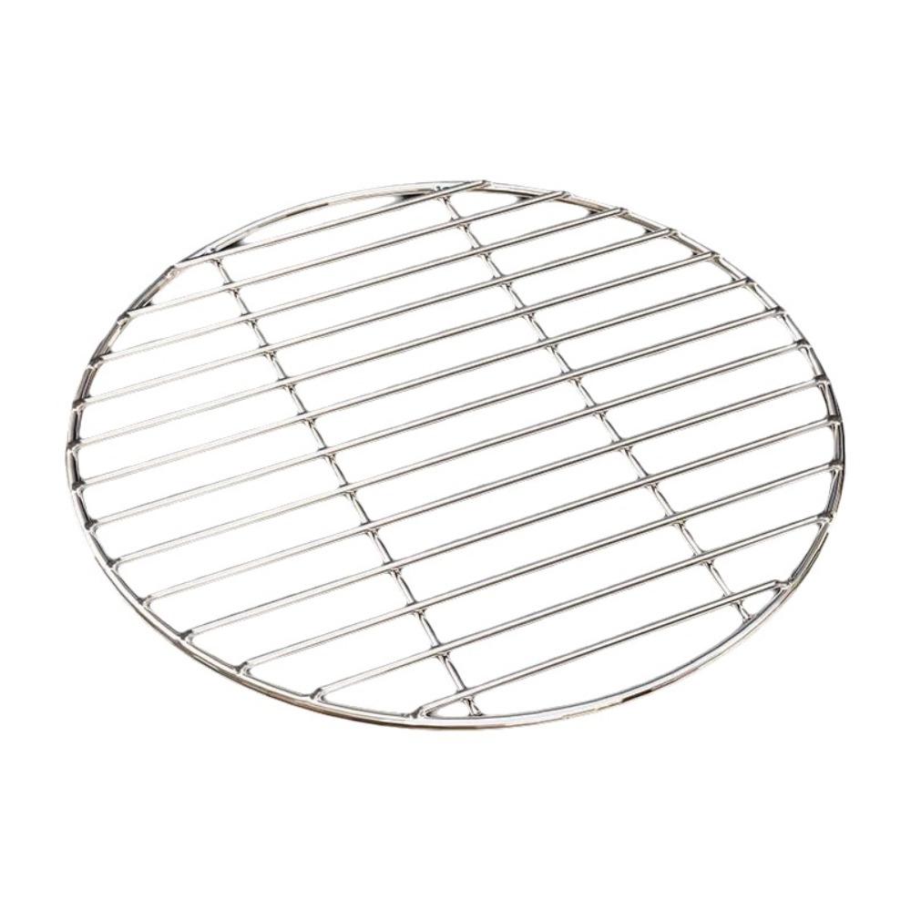 with Handles Round Grill Grate Extra Thicken Kitchen Steamer Holder Egg Steaming Tray Picnic 28cm-without Handle