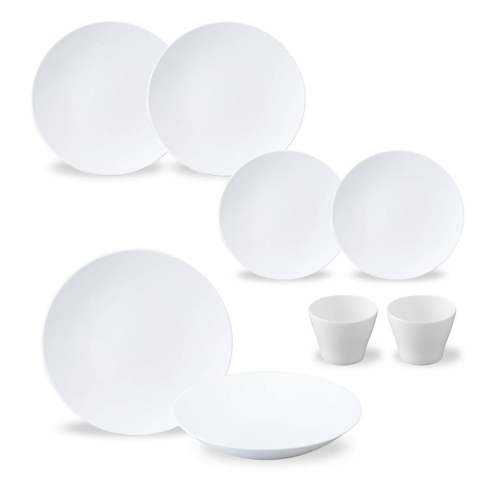 NARUMI 2026 Lucky Bag Dinnerware Styles Cool for Stylish and and 8-Piece Set, Coupe, White, 2, Simple, Microwave-Safe Dishwasher-Safe, 97359-23416NT