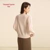 Qianbainian Women's Elegant V-Neck 100% Wool Knit Top