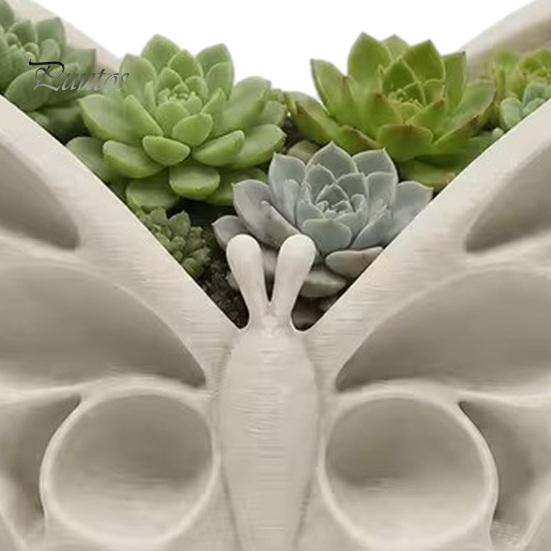 Succulent Plant Container 3D Printed Butterfly Storage Box, Decorative Planter, Desktop PLA Flower Pot Organizer Tray for Jewelry, Candy, Home
