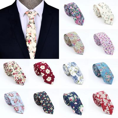 Floral Tie,CottonTie, Trendy, Casual, 6cm, Fashion, For Men and Women,Wedding.Party
