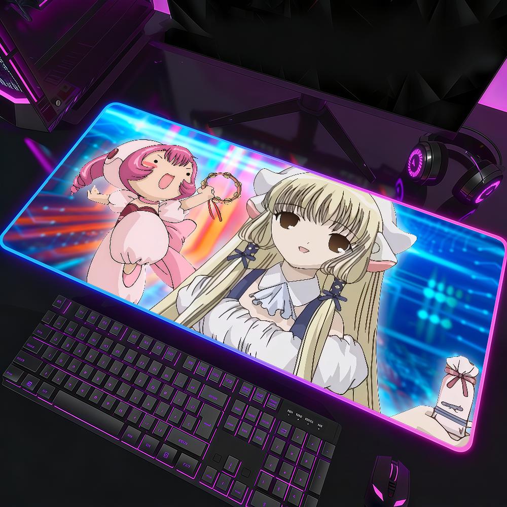 Chobits Chii  Mouse Pad Nonslip Rubber Computer Mat Gamer Balance Decoracion Deskmat Laptop Office Large 800x400x2mm
