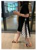 Maternity Loose-Fit Plus Size Patchwork T-shirt Dress - Korean Style Summer Over-the-Knee Dress