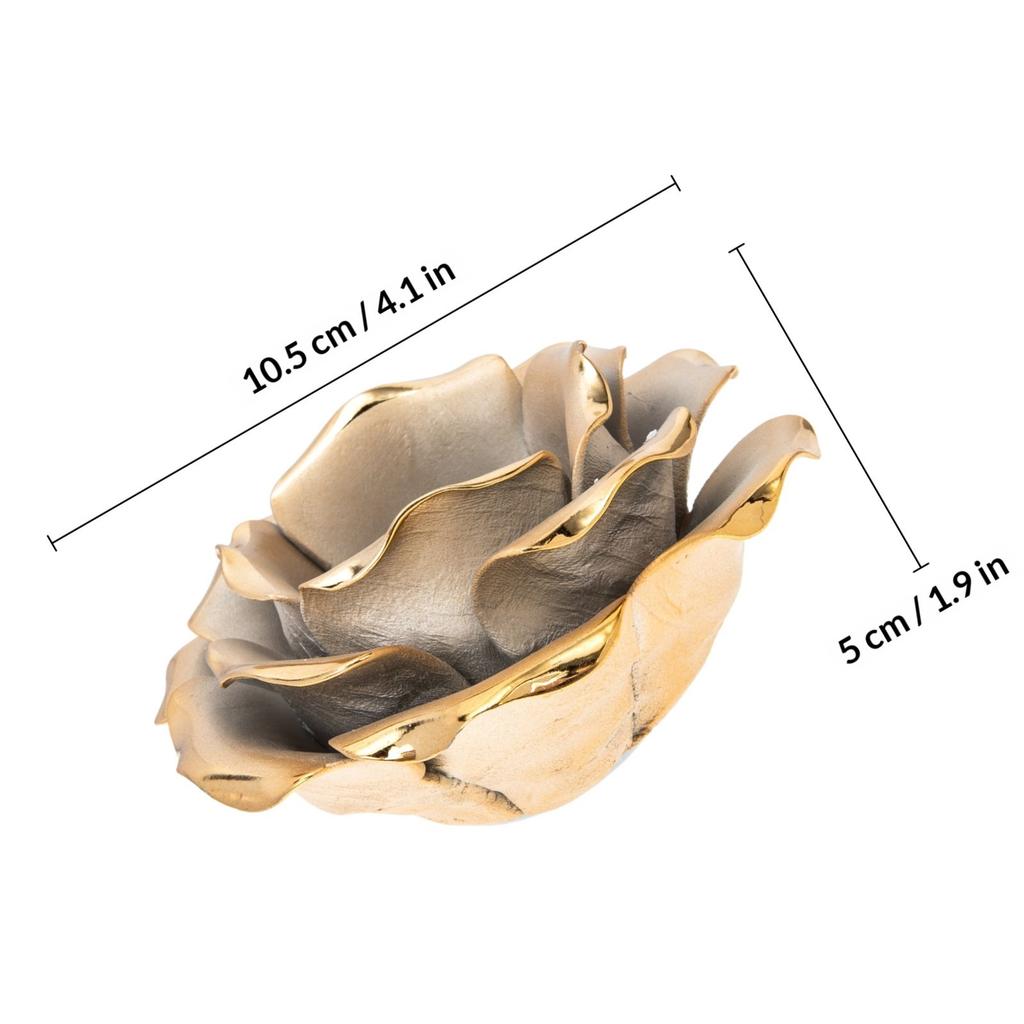 Flower Shaped Rose Holder Ceramic Material Sturdy Elegant Cup for Home Bar Restaurant Wedding Table Decor Romantic