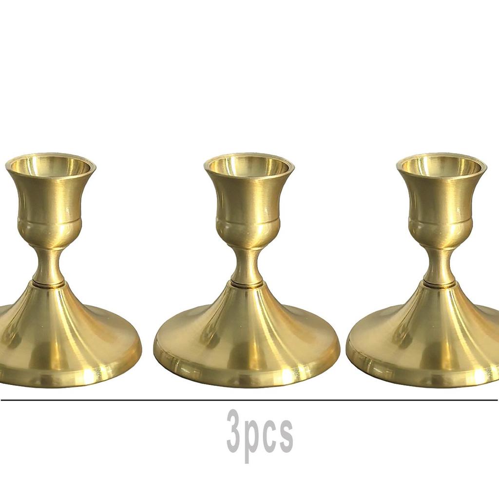 Brass Gold Candlestick Holders Taper Candle Holders for Table Centerpiece, Metal Candle Holders Candle Stands Wedding Decor