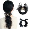 FASELE Hair Tie Set with and Hair Rope for Stylish Hair Accessories for Entrance and A Great 3-Piece Scrunchie, Rhinestones, Pearls, Bows.