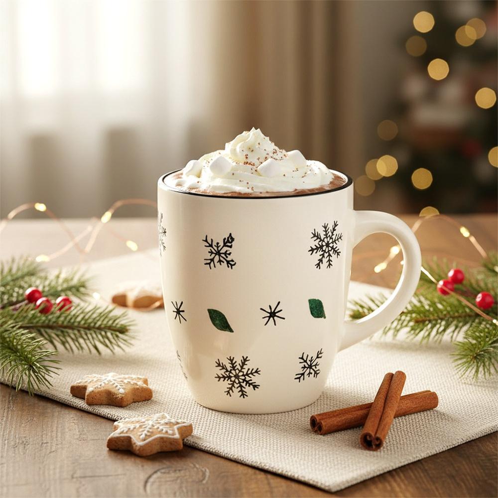 Kubek Świąteczny Zimowy na Napoje Kawę Herbatę Zioła Boże Narodzenie 350 ml