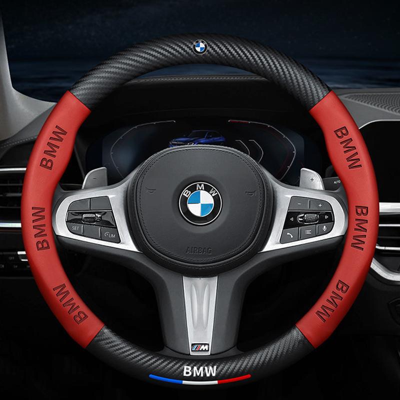 Carbon Fiber Car Steering Wheel Covers For BMW F10 F11 F20 F30 X3 X4 X5 X6 X7 E46 E36 E39 E60 E53 E87 E90 G30 G20 G02