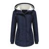 Parker Women's Hooded Lambswool Cotton Jacket - Fleece-lined, Autumn/Winter European Size Coat