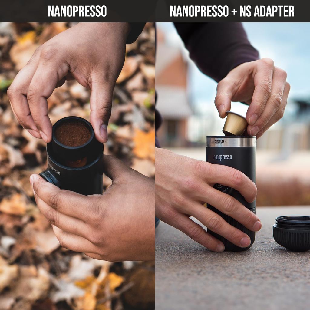 [Authentic] WACACO Nanopresso Manual Espresso Maker with NS Adapter Set (Compatible with Coffee Powder and Coffee Capsules)