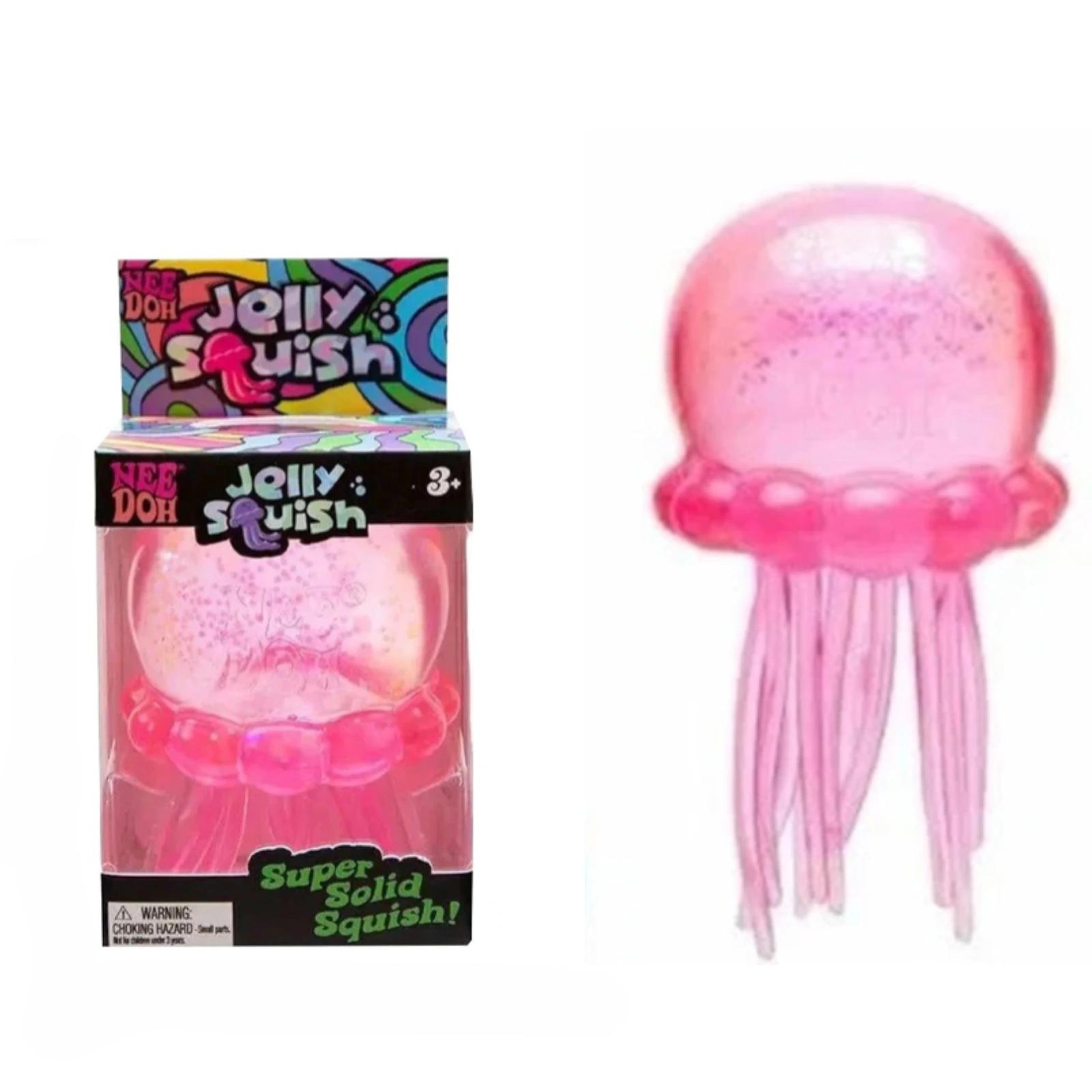 Needoh Fuzz Ball Kwallen Squishy Willekeurige Kleur Zacht Stressverlichtend Speelgoed Schattig Ontspannend Knijp Sensorisch Speelgoed