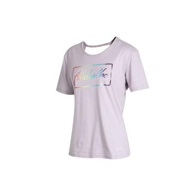 Neo Casual Sports Round Neck T-Shirt Women Tops Light-Purple FK9963