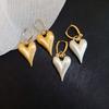 Love Pendant Metal Filigree Earrings Textured Hearts Earringdrop Sweet Heart Hoop Earrings  Daily