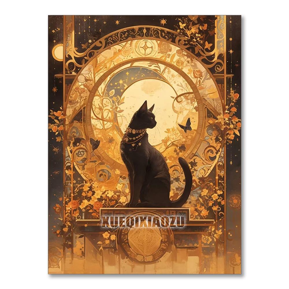 5D DIY Diamond Painting Embroidery Animal Cat Full Round Mosaic Flower Complete Kit Art Wall Decoration Handmade Gift