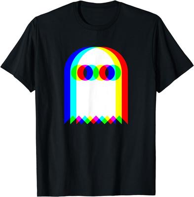 T-shirt Top Maglietta Ghost Trippy Vaporwave Halloween Techno Rave EDM Musica Festa