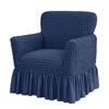 Bubble Grid Club Chair Cover Elastic Tub Sofa Covers with Skirt Hem Single Armchair Slipcovers for Living Room Bar Counter Hotel