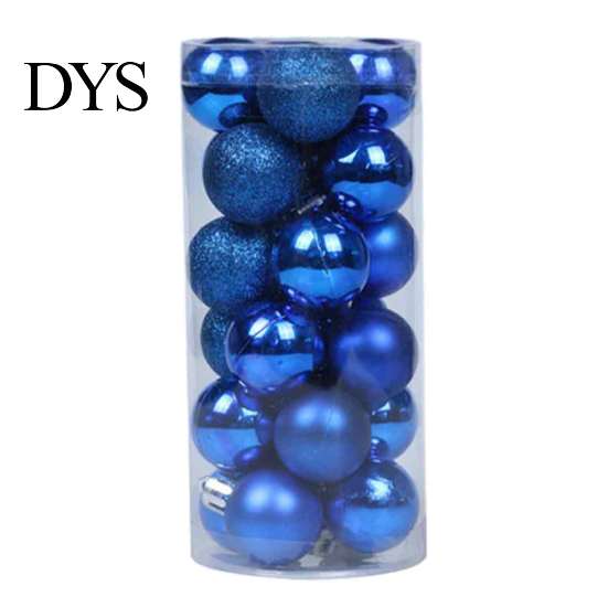 Glossy Matte Glitter Baubles 24 Pcs Small Christmas Ball Ornaments, Mini Shatterproof Plastic Indoor Outdoor Tree Decor Xmas Hanging Decoration