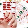 Festive Gel Nail Decals Press On Nail Stickers Easy Application Christmas Themed Artwork Set