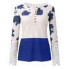 Women's Slim Fit Casual Cow Striped Lace Long Sleeve Top T-Shirt Blouse