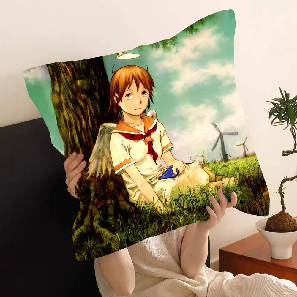 Anime Haibane R-Renmei Pillow Case Fashion Square Pillowcase Bedroom Sofa Room Ins Decoration Leisure