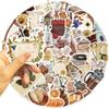 50pcs Vintage Cartoon Things Stickers Aesthetic Decals for DIY Skateboard Scrapbook Laptop Suitcase Guitar - Toy Decoration