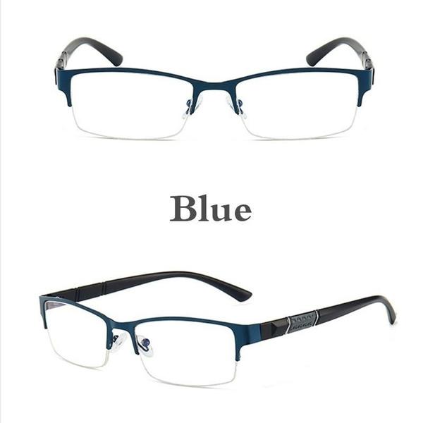 Anti Blue Light Reading Glasses Men Retro Metal Frame Square Hyperopia Myopia Glasses Men Glasses