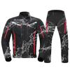 Motorcycle Riding Jacket Pants Set With Built-in Armor Breathable Stretchable Protective Gear