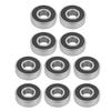 10Pcs 6201‑RS Bearing Steel Deep Groove Ball Bearing 12mm