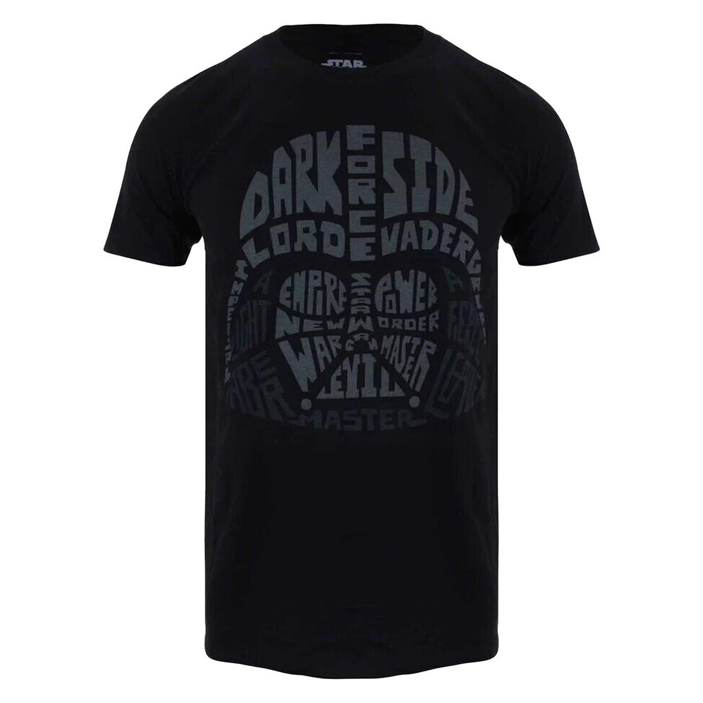 Star Wars Mens Darth Vader Text T-Shirt