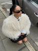 European and American Women's Fashion Faux Fur Turn-Down Collar Long Sleeve Autumn/Winter Coat