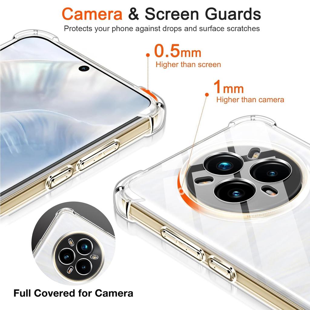 TPU Transparent Case for Realme 14 Pro 5G Realme 14 Pro+ Plus Protective Cover Four Corners Shockproof Bumper Coque Fundas