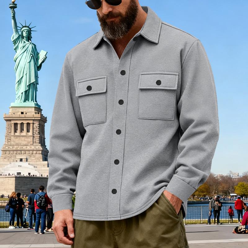 

2026 New Autumn and Winter Fashionable Men s Loose Jackets XXXL сірий