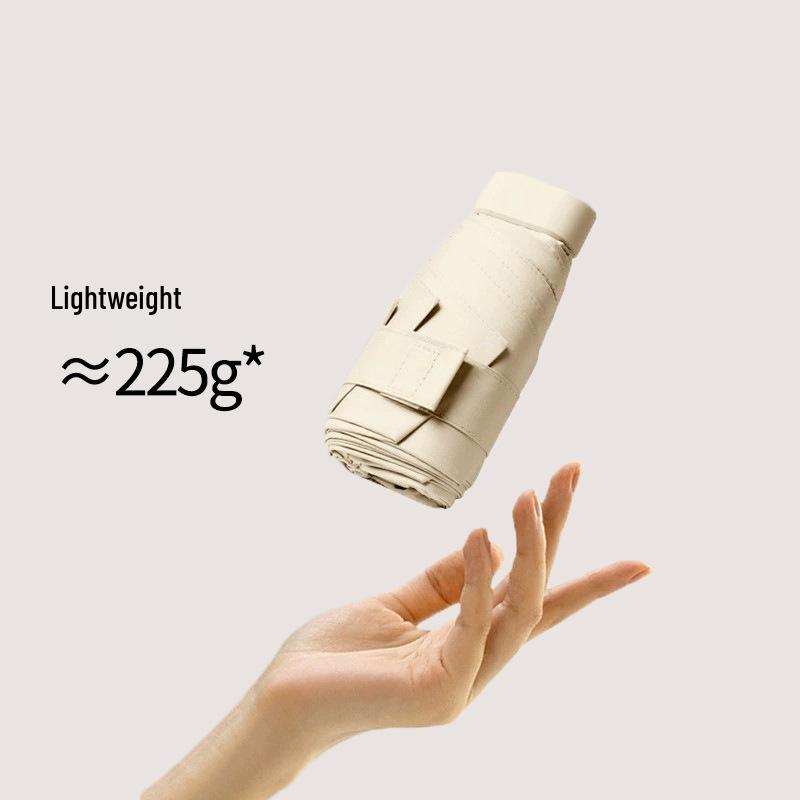Parapluie Compact Double Usage Pluie & Soleil - Mini Parasol Portable pour Femmes, Imperméable, Crème Solaire