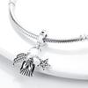 Star Feather And Angel Dangle Charm Fit Original Brand Bracelet Diy Support