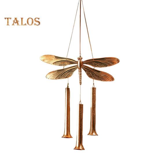 Vintage Trollslända Vindspel Väderbeständig Inomhus Utomhus Trädgård Uteplats Metall Trollslända Hängande Vindklocka Dekoration Prydnad