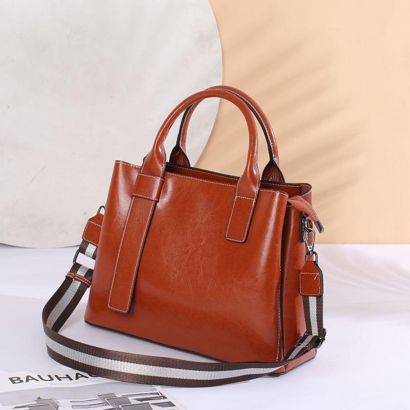 Fashion Large Capacity Genuine Leather Women's Bag High Quality Leather Leather Leather Shoulder Crossbody Handbag
