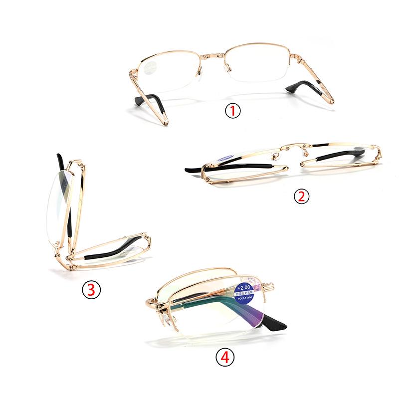 High-Definition Anti-Blue Light Bifocal Folding Reading Glasses for Elderly - Portable and Anti-Fatigue