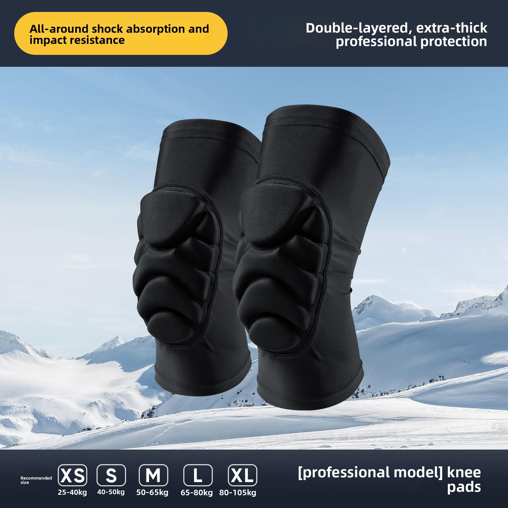 Genuine Professional Ski Protective Gear Set, Hip Wear Knee Pads and Anti-drop Fart Pads, Outdoor Sports Protective Equipment Knee Pads-XS