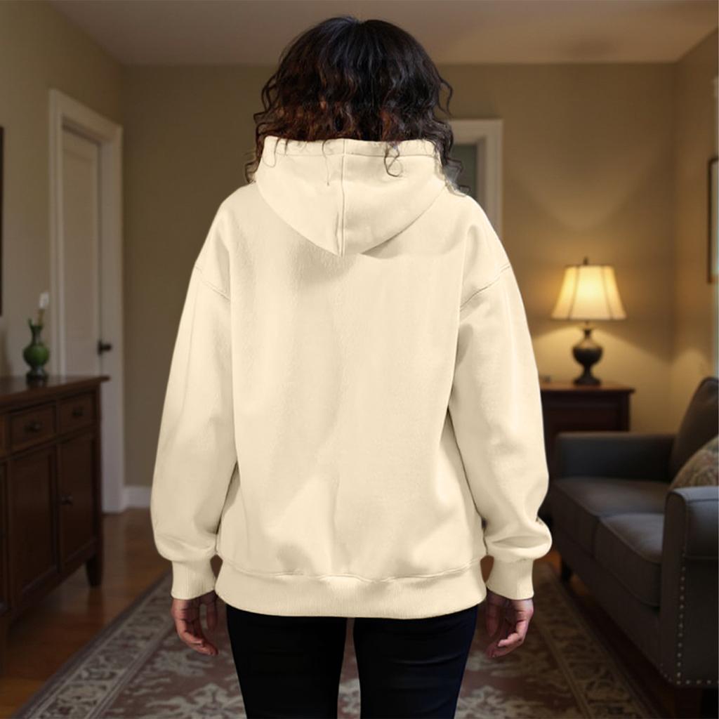 Women's Fashion Solid Color Casual Long Sleeve Hoodie