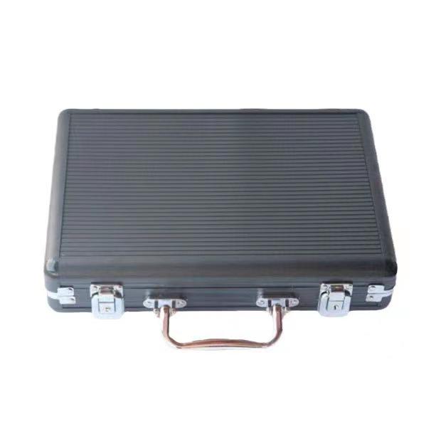 Portable Aluminum Alloy Black Poker & Dice Storage Box
