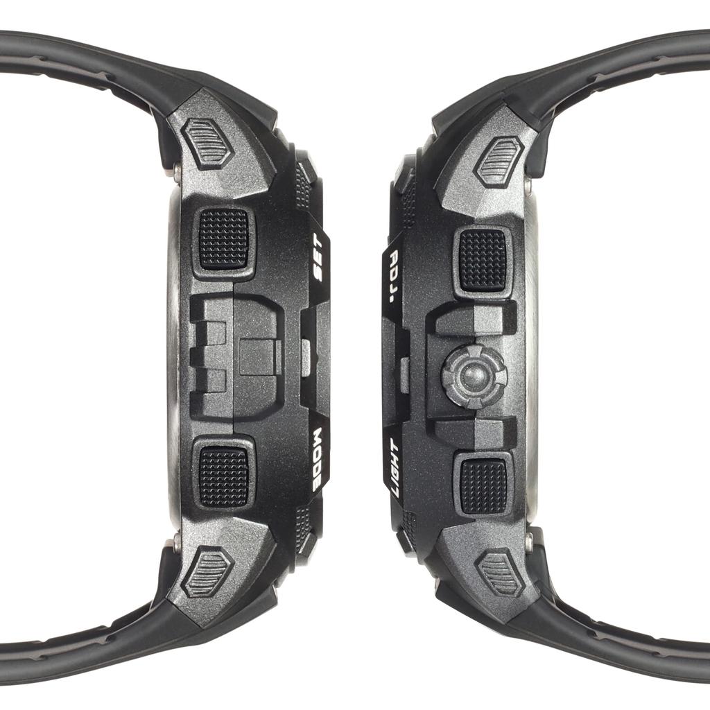 Multi-function 10 ATM Water Resistant Men's Watch, Ideal for Swimming, Diving, and Surfing, with Alarm, Calendar, Stopwatch, Dual Time, and 12- or